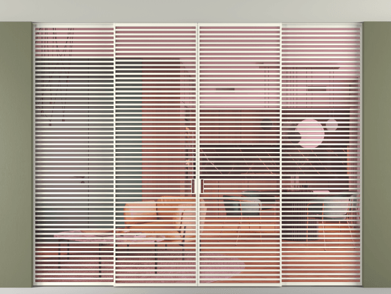 Алюминевая перегородка АЛПР 040.07_АЖМ_ПРОЗ РОЗ_new. Цвет Алюминий жемчужный. Материал Алюминий в эмали. Коллекция Перегородка Formato внутри проёма скрытое крепление в потолок 4 створки. Фото. Алюминевая перегородка АЛПР 040.07_АЖМ_ПРОЗ РОЗ_new. Цвет Алюминий жемчужный. Материал Алюминий в эмали. Коллекция Перегородка Formato внутри проёма скрытое крепление в потолок 4 створки. Картинка.