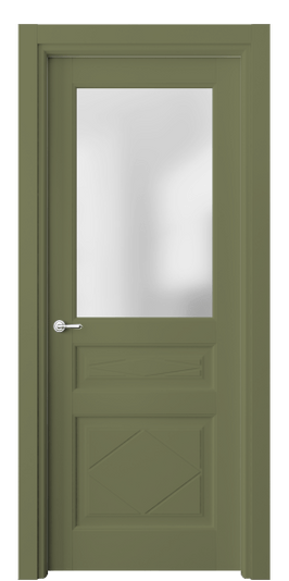 Дверь межкомнатная 6344 Тростниково-зелёный RAL 6013. Цвет RAL Тростниково-зелёный RAL 6013. Материал Гладкая эмаль. Коллекция Тоскана Ромбо. Картинка.