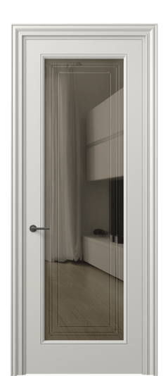 Дверь межкомнатная 8400 МТСР БР ГРА. Цвет Матовый тёплый серый. Материал Гладкая эмаль. Коллекция Маскот. Картинка.