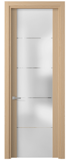 Дверь межкомнатная 4114 МШНДМ ГРА. Цвет Дуб молочный матовый. Материал Мультишпон НатурВуд. Коллекция Планум. Картинка.