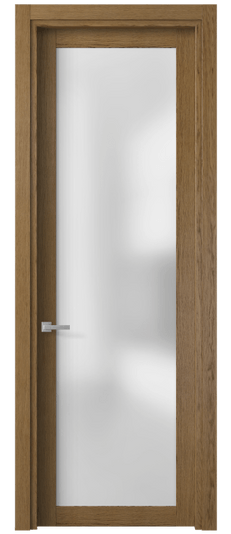 Дверь межкомнатная 2102 ДЯН САТ. Цвет Дуб янтарный. Материал Шпон ценных пород. Коллекция Планум. Картинка.