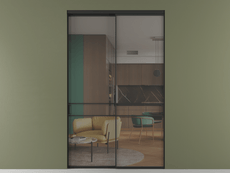 Перегородка Формато внутри проёма 2 створки